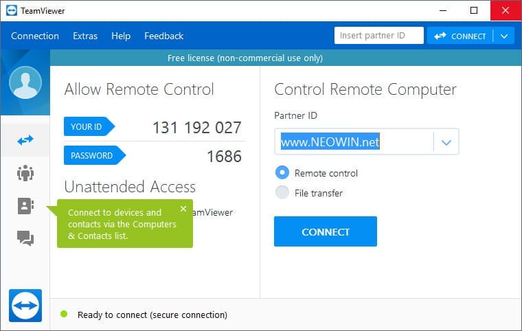 TeamViewer - screen sharing tool for team management.