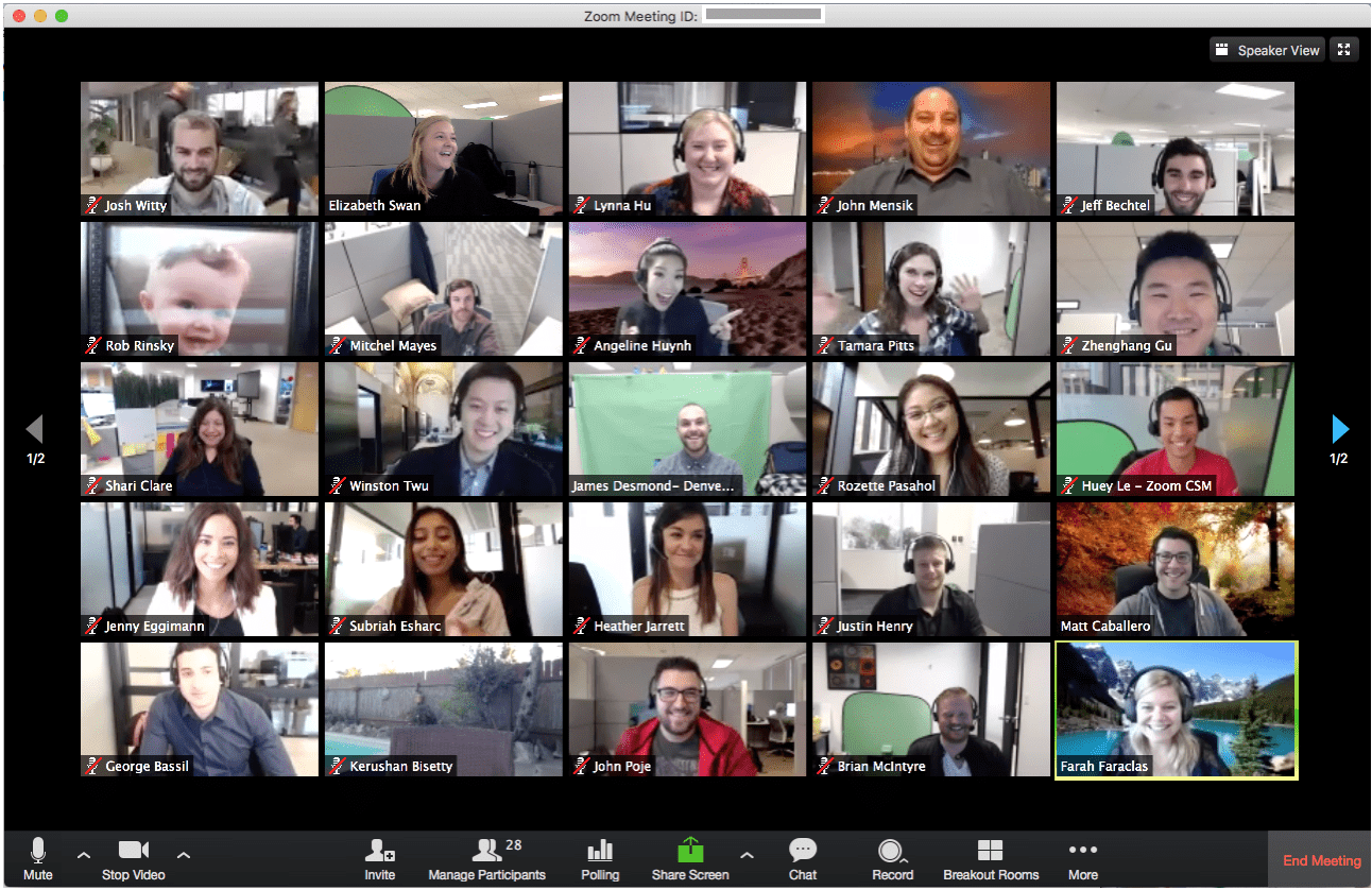 Zoom - video conferencing tool for remote teams.