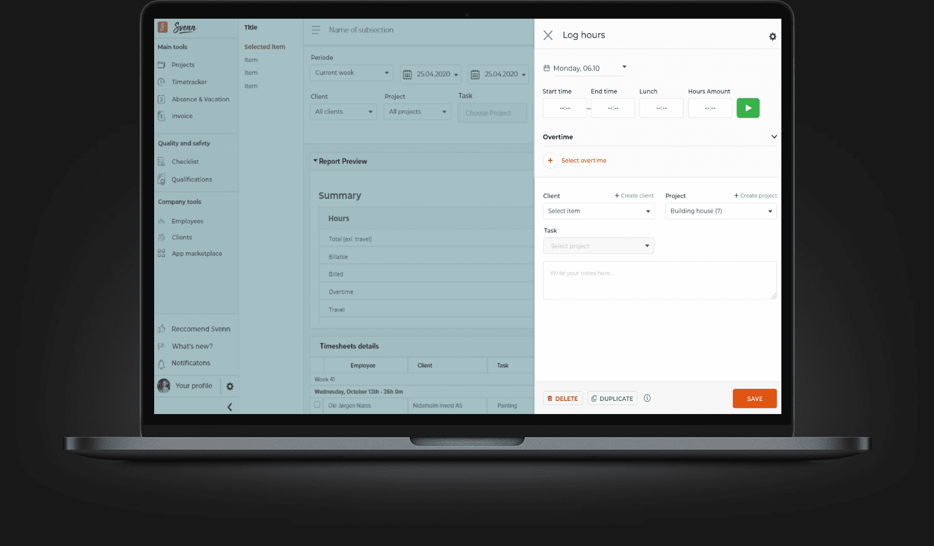 Construction project management software UI design and software development case study