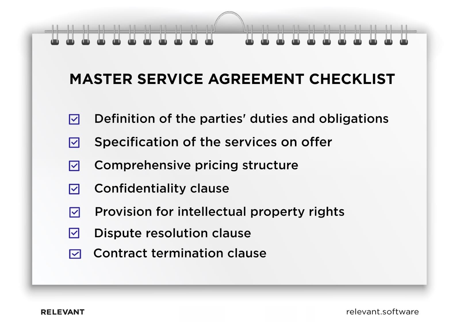  Master Service Agreement Checklist