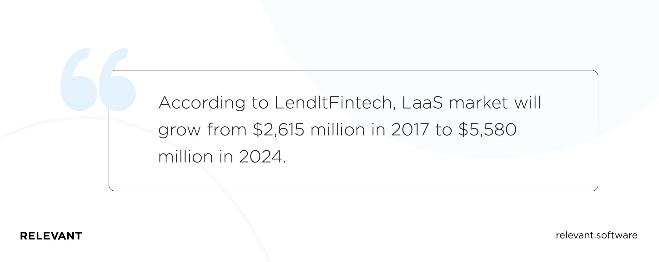 LaaS market, which is one of the newest fields in alternative financing, is projected to grow from $2,615 million in 2017 to $5,580 million in 2024. 